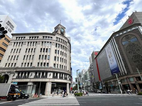 銀座 銀座 銀座,街並み,風景の写真素材