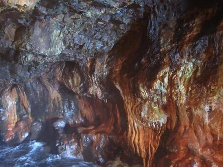 Photo, three sections of caves, sea cave, cave, 