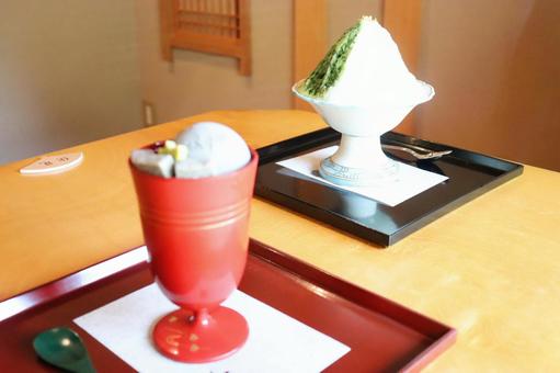 Black sesame parfait and shaved ice ② Black sesame parfait and shaved ice ②