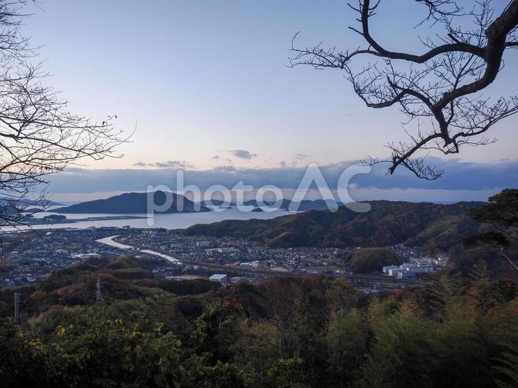 山岳風景（山口県周南市・若山より） 山,山岳風景,緑の写真素材