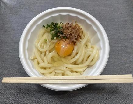 釜玉うどん(プラカップ) 釜玉うどん(プラカップ) うどん,釜玉うどん,冷凍うどんの写真素材