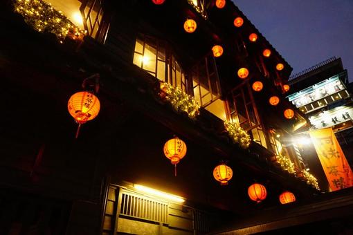 九份 九份,台湾,提灯の写真素材