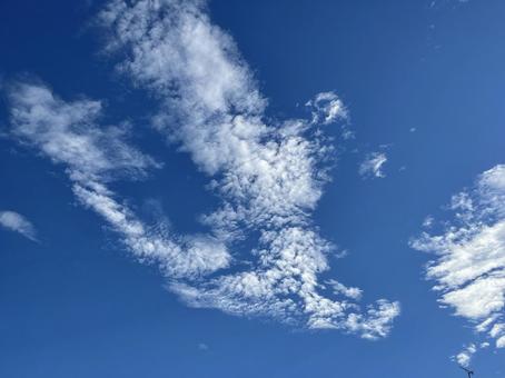 Photo, ciel bleu, vide, nuage, 