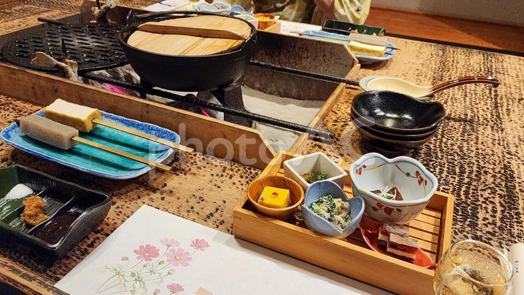 旅館の夕食 和食,夕食,前菜の写真素材