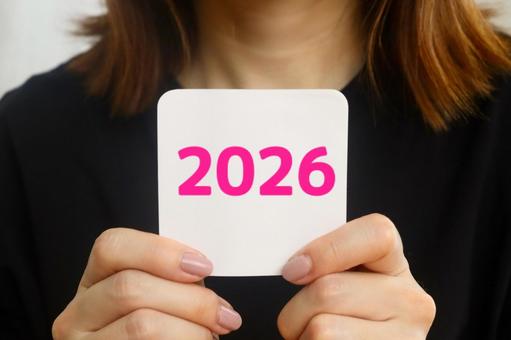 メモを持つ女性 2026イメージ メモを持つ女性 2026イメージ 2026,2026年,ビジネスの写真素材