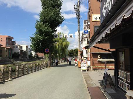 飛騨高山の宮川朝市が終わった昼の風景 宮川朝市,宮川,朝市の写真素材