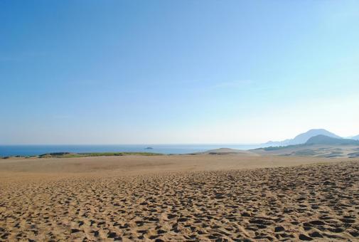 Photo, tottori sand dunes, landscape, natural, 