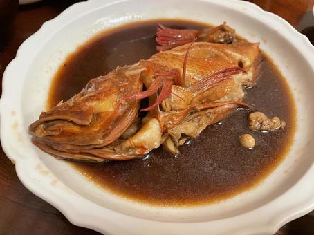 金目鯛の煮付け 魚の煮付け,金目鯛,金目鯛の煮付けの写真素材