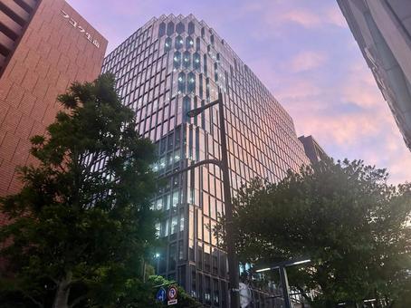 天神ビジネスセンタービル(夕景) 天神ビジネスセンタービル(夕景) 天神ビジネスセンタービル,天神,福岡市の写真素材