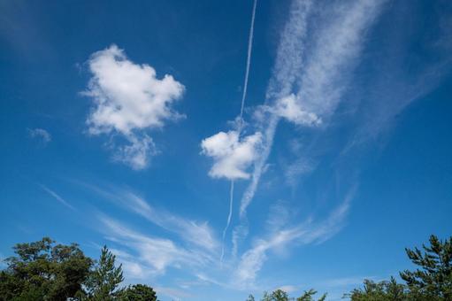 Photo, sky and clouds, blue sky, white cloud, 