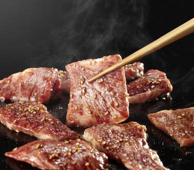 焼肉 焼き始め 焼肉 焼き始め 焼き肉,焼く,火の写真素材