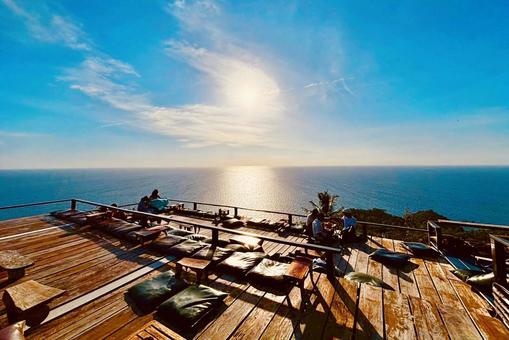 タオ島のルーフトップカフェと海の絶景 タオ島のルーフトップカフェと海の絶景の写真