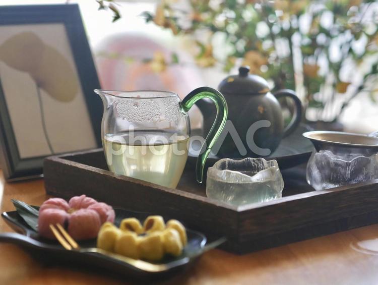 中国茶で中国式アフタヌンティー 中国茶,お茶,茶の写真素材