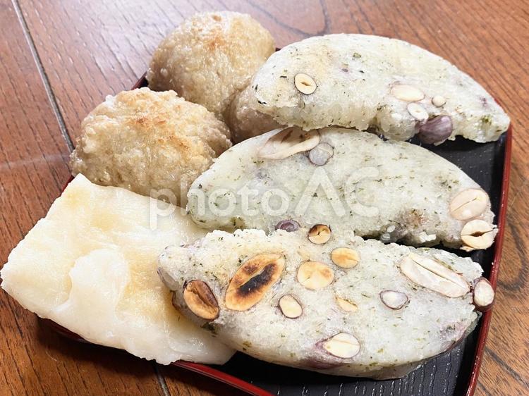 色々な種類の餅 穀物,餅,豆の写真素材