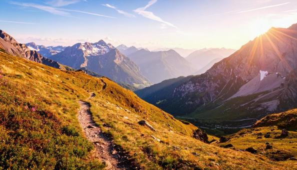 ハイキングコースの山道 ハイキングコースの山道の写真