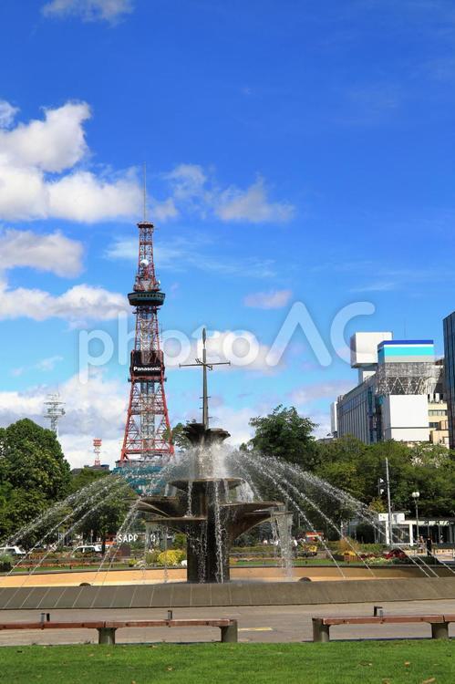 さっぽろテレビ塔 札幌テレビ塔,大通公園,さっぽろテレビ塔の写真素材