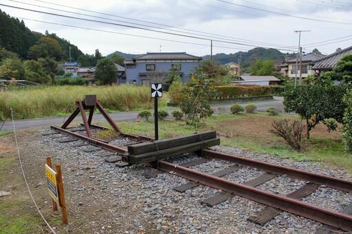 JR久留里線、上総亀山駅の終端部 jr,jr東日本,久留里線の写真素材