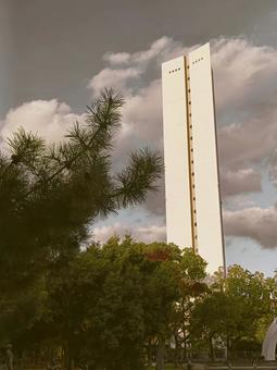 堺の平和 百舌鳥,追悼,平和の塔の写真素材