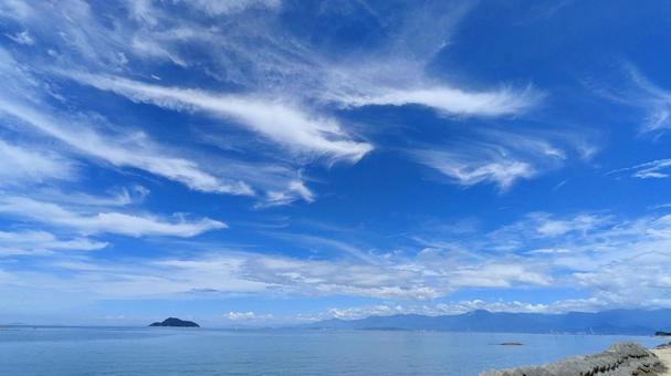 Photo, seto inland sea, imabari city, sea, 