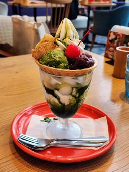 抹茶パフェ 抹茶パフェ 抹茶,パフェ,スイーツの写真素材