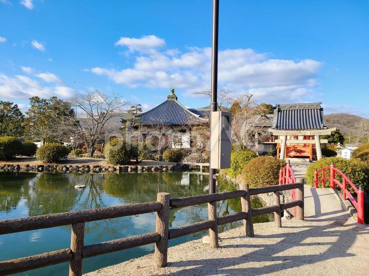 吉備津神社の風景 吉備津神社,神社,神社仏閣の写真素材