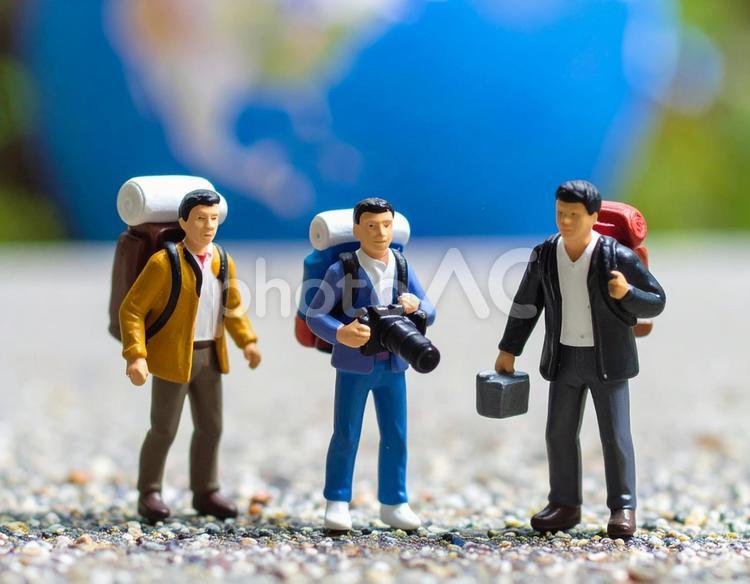 日本の秋を旅するクレイアート人形 秋,日本,旅の写真素材