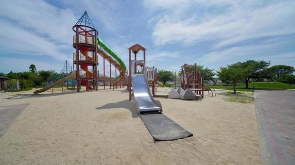 Photo, slide away, slide, park, 