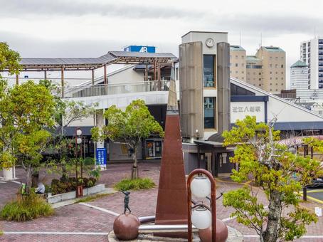 【滋賀県】近江八幡駅南口 近江八幡駅南口,近江八幡駅,近江八幡の写真素材