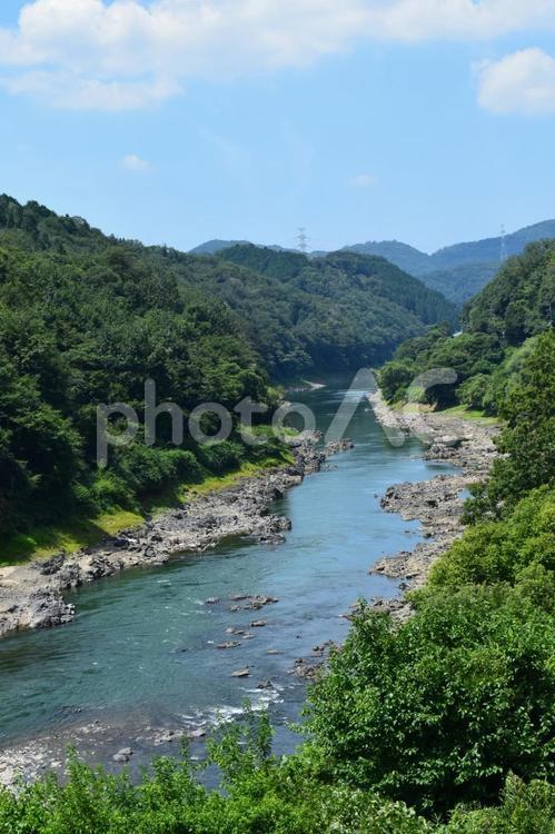 瀬田川から宇治川へと続く風景 瀬田川,川,河川の写真素材