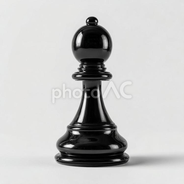 盤上の兵士：孤高の黒いポーン チェス,ポーン,駒の写真素材