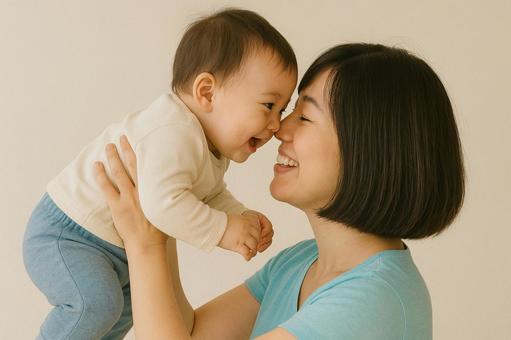 子育て 高い高いをする女性2 子育て 高い高いをする女性2の写真
