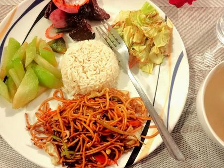 ネパールの昼食 ネパールの昼食 ネパール料理,ネワール料理,ディナーの写真素材