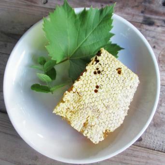 ハチミツと巣 ハチミツと巣 日本ミツバチの巣蜜,ハニーコム,百花蜜巣の写真素材
