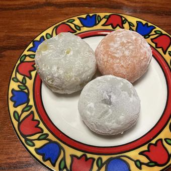 3種類丸ごとおまんじゅう〜栗柿餡子の写真