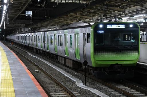 E235系48編成 鉄道,電車,列車の写真素材