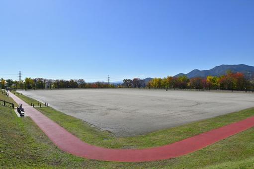 伊勢原 伊勢原総合運動公園,グラウンド,伊勢原の写真素材