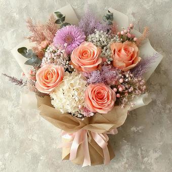 心を込めた贈り物:美しい花束 心を込めた贈り物:美しい花束の写真