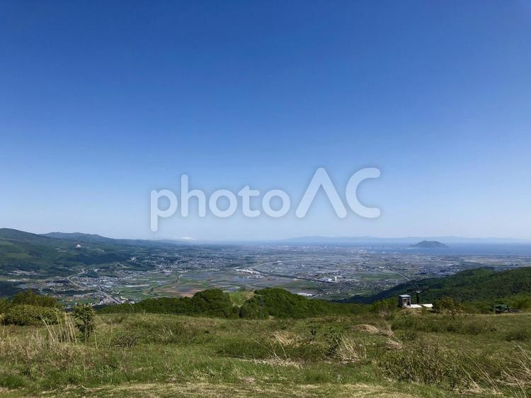 きじひき高原から臨む街並み 北海道,高原,きじひき高原の写真素材