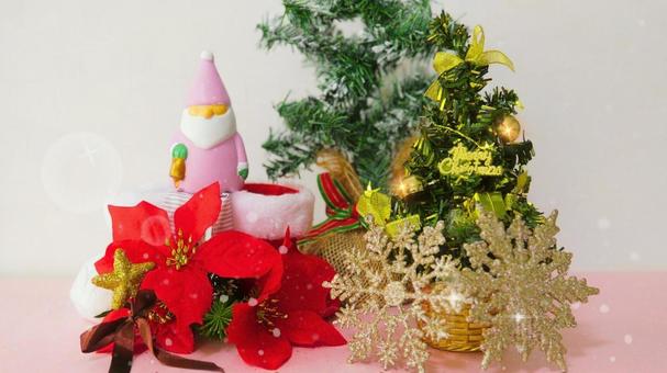 クリスマス7-3 クリスマス,オーナメント,ポインセチアの写真素材
