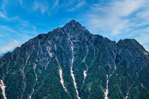 Mount Tsurugi, a view of the Tateyama mountain range in the Northern Alps, JPG Mount Tsurugi, a view of the Tateyama mountain range in the Northern Alps, JPG
