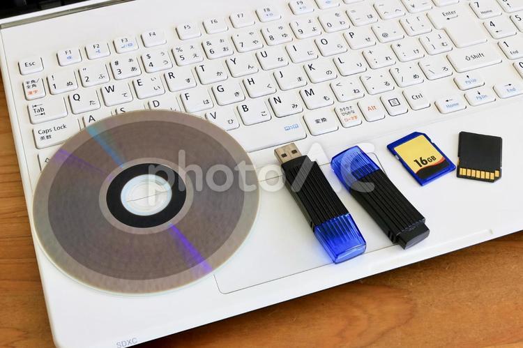 記録媒体　バックアップ　ビジネスアイテム 記録媒体,バックアップ,パソコン周辺機器の写真素材