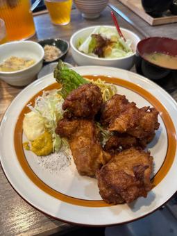 唐揚げ定食 唐揚げ定食 唐揚げ,からあげ,定食の写真素材