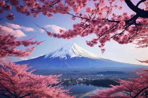 桜と富士山01 桜と富士山01の写真