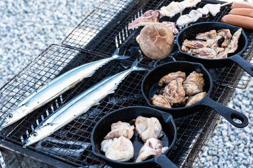 BBQ（バーベキュー） bbq,海鮮,焼肉の写真素材
