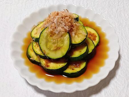 ズッキーニの焼き浸し ズッキーニ,焼き浸し,おかずの写真素材