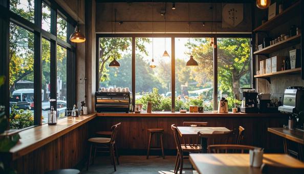 昭和レトロな雰囲気の喫茶店の写真