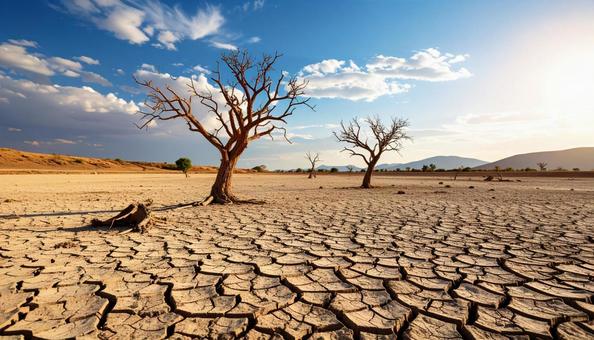 乾燥し、干からびた地面の写真