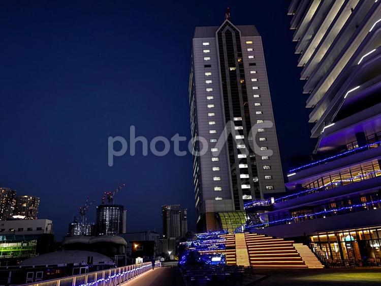 浜松町　夜の街並み  浜松町,夜,街並みの写真素材