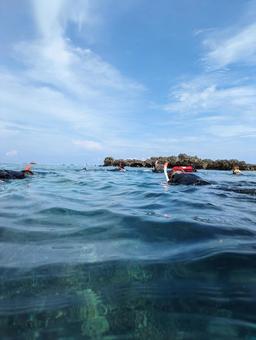 シュノーケル シュノーケル 海,空,風景の写真素材