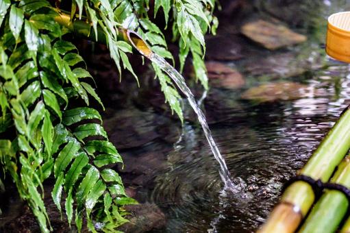 Photo, a shrine, water, cleanse, 